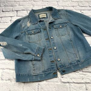 Ashley Vintage Charm By 26 International Light Blue 1X Denim Jean Jacket